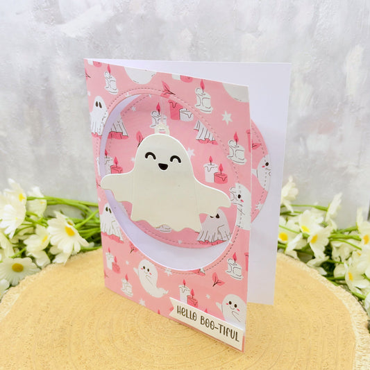 Spinning Ghost Handmade Halloween Card-1