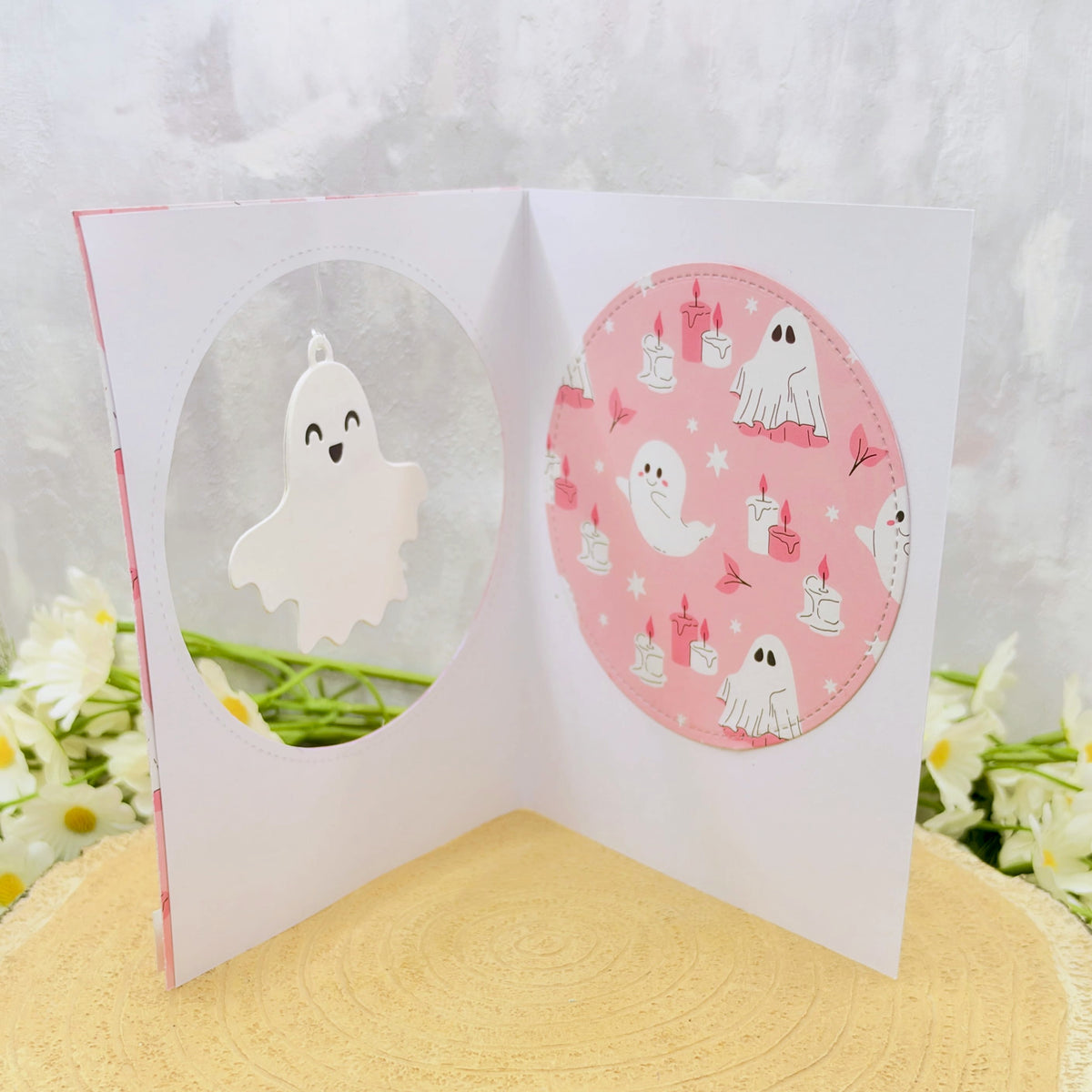 Spinning Ghost Handmade Halloween Card-2