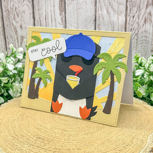 Stay Cool Penguin in Sunglasses Handmade Card-1