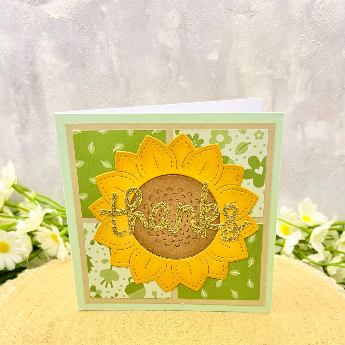 Sunflower Handmade Thank You Card (Pack of 3)-2