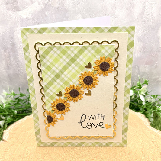 Sunflowers With Love Handmade Card-1