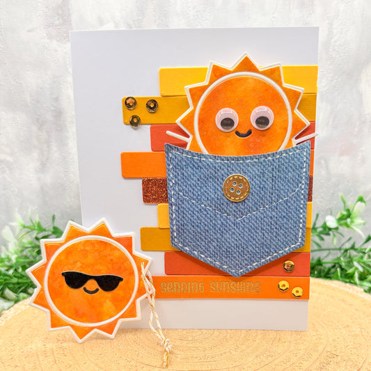 Sunshine Pocket Handmade Card & Bookmark Keepsake-1