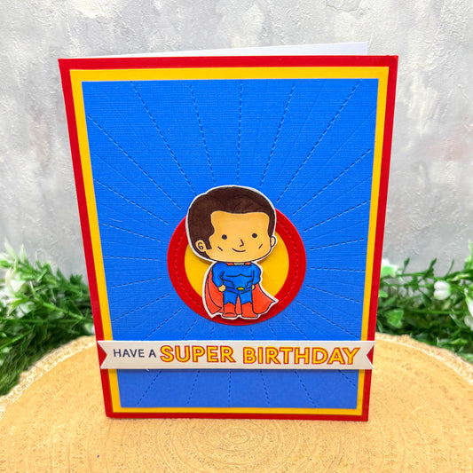 Super Guy Handmade Character Themed Birthday Card-1