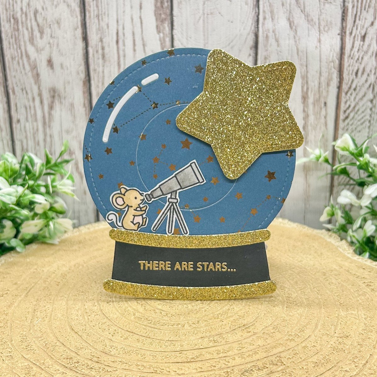 Super Stars Like You Globe Shaped Handmade Card-1