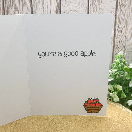 Teacher You're A Good Apple Handmade Thank You Card-1