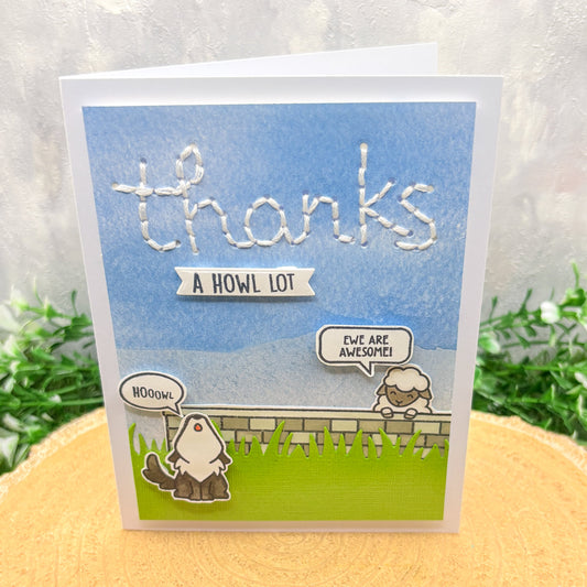 Thanks A Howl Lot Handmade Thank You Card-1