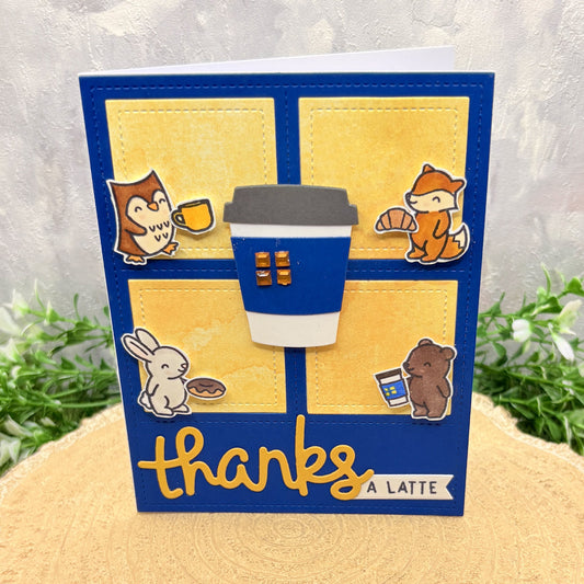 Thanks A Latte Greggs Handmade Thank You Card-1