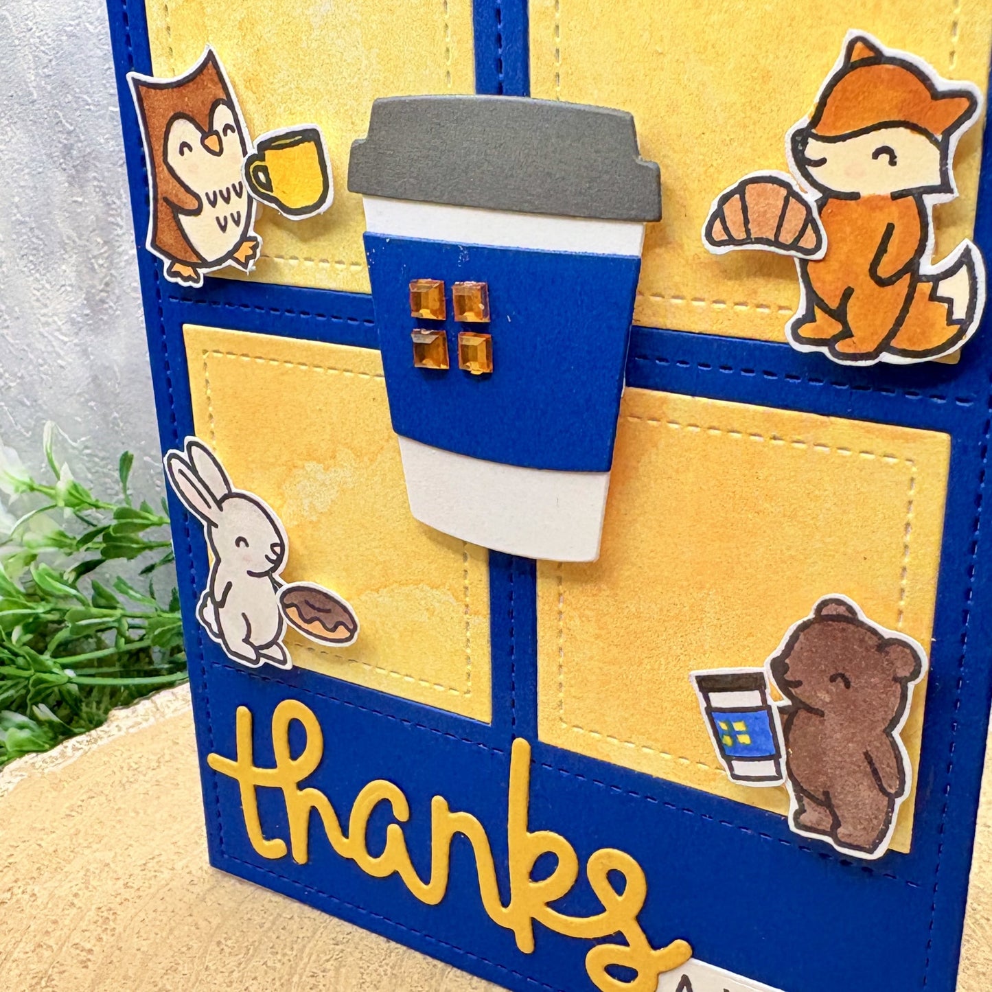 Thanks A Latte Greggs Handmade Thank You Card-2