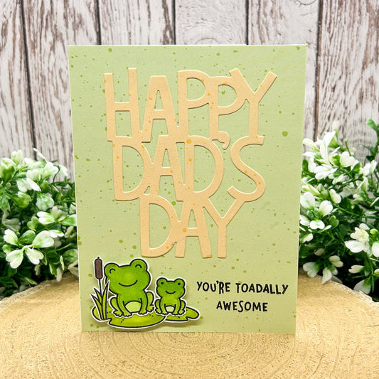 Toadally Awesome Handmade Father's Day Card