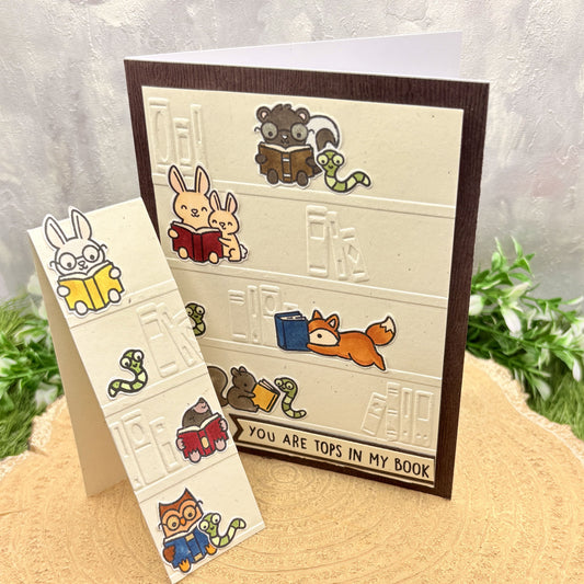 Top In My Book Handmade Card with Bookmark-1