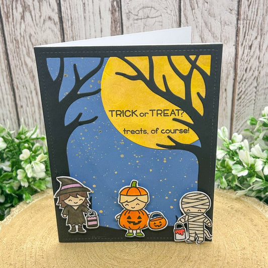 Trick or Treat Kids Handmade Halloween Card-1