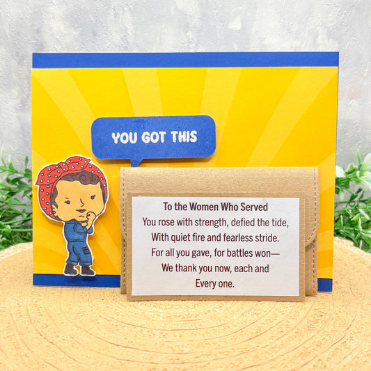 VE Day Women Who Served Poem Inspired Handmade Card-1