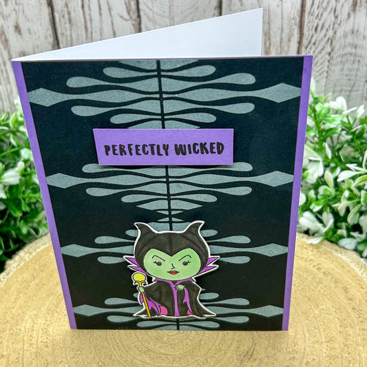 Villainous Green Evil Fairy Handmade Character Themed Card-1