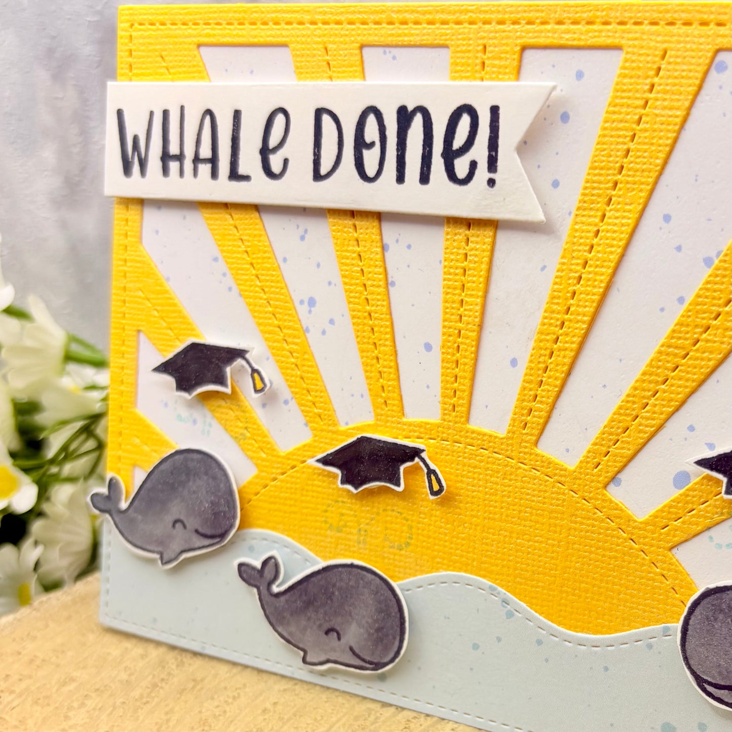 Whale Done Handmade Graduation Card-2
