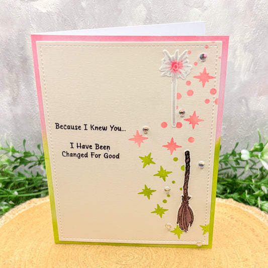 Wicked Broom & Wand Quote Handmade Character Card-1