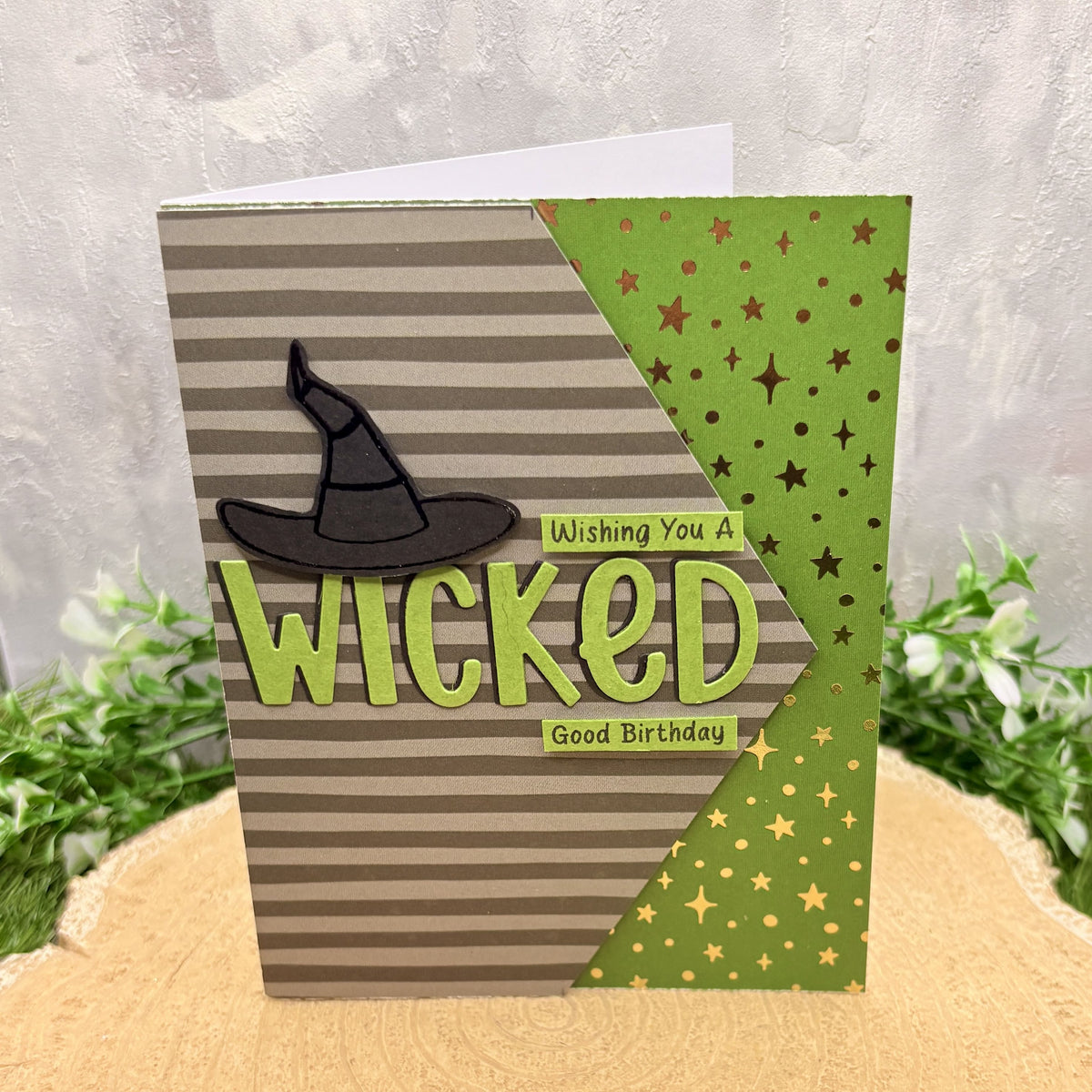 Wicked Witch Hat Handmade Character Birthday Card