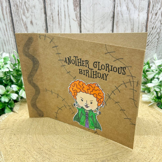 Winnie Witch Sister Handmade Character Birthday Card-1