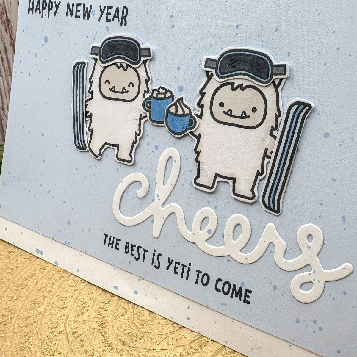 Winter Yeti's Handmade New Year Card-2