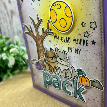 Wolves Glad You're In My Pack Handmade Card-2