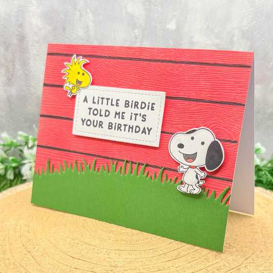 Woodstock & Snoopy Handmade Character Birthday Card-1