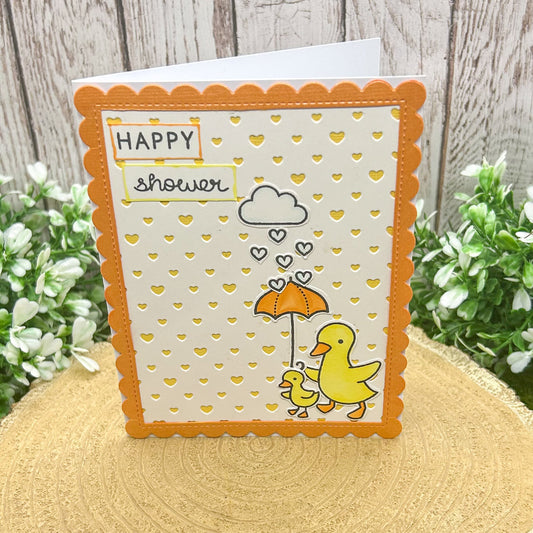 Yellow Chicks Handmade Baby Shower Card-1