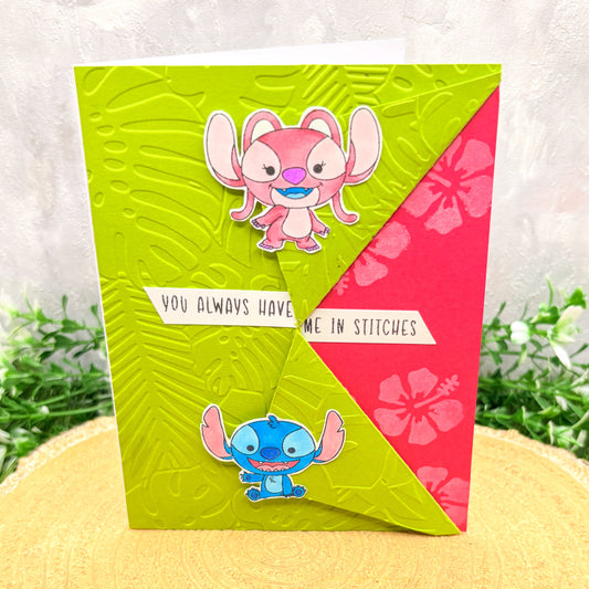 You Always Have Me In Stitches Handmade Character Themed Card-1