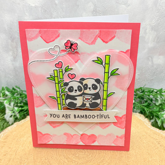 You Are Bamboo-tiful Handmade Valentine's Day Card
