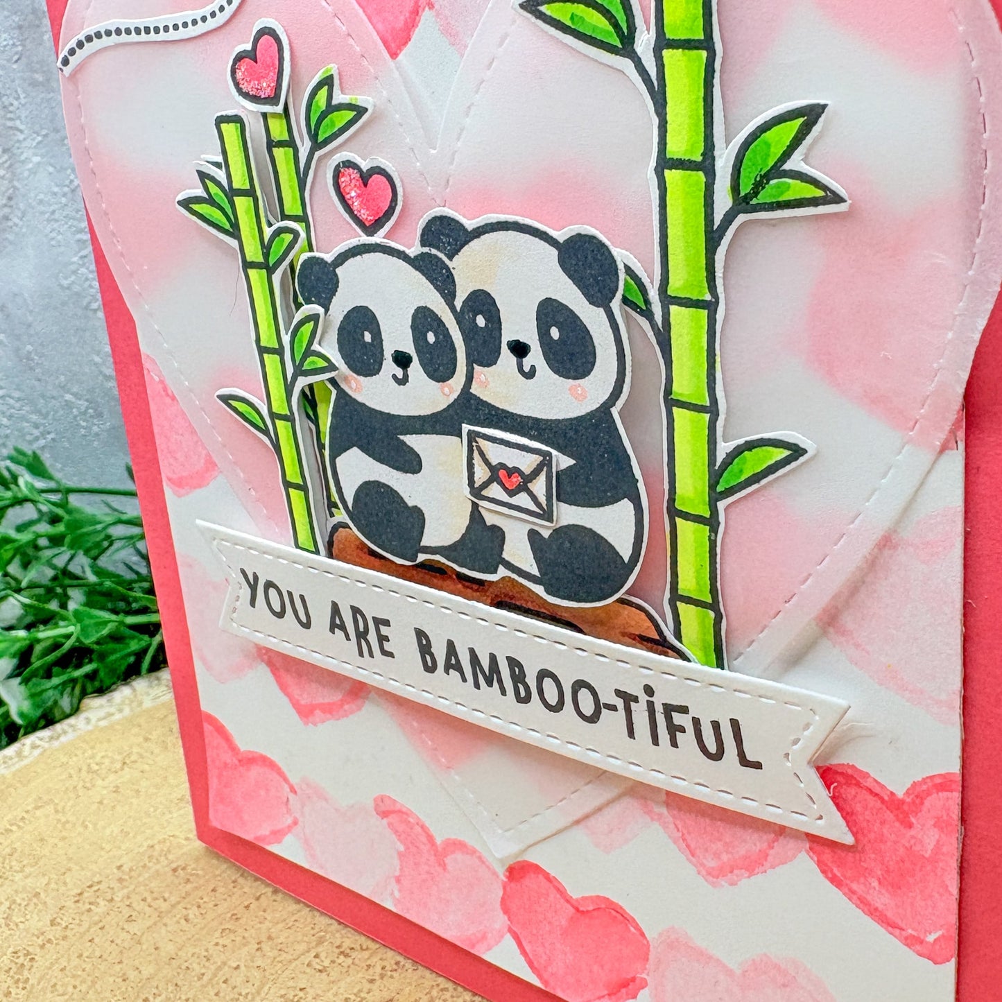 You Are Bamboo-tiful Handmade Valentine's Day Card