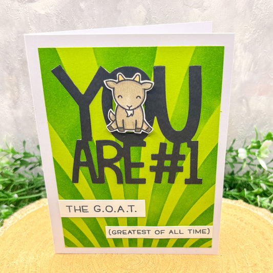 You Are The G.O.A.T Handmade Card-1