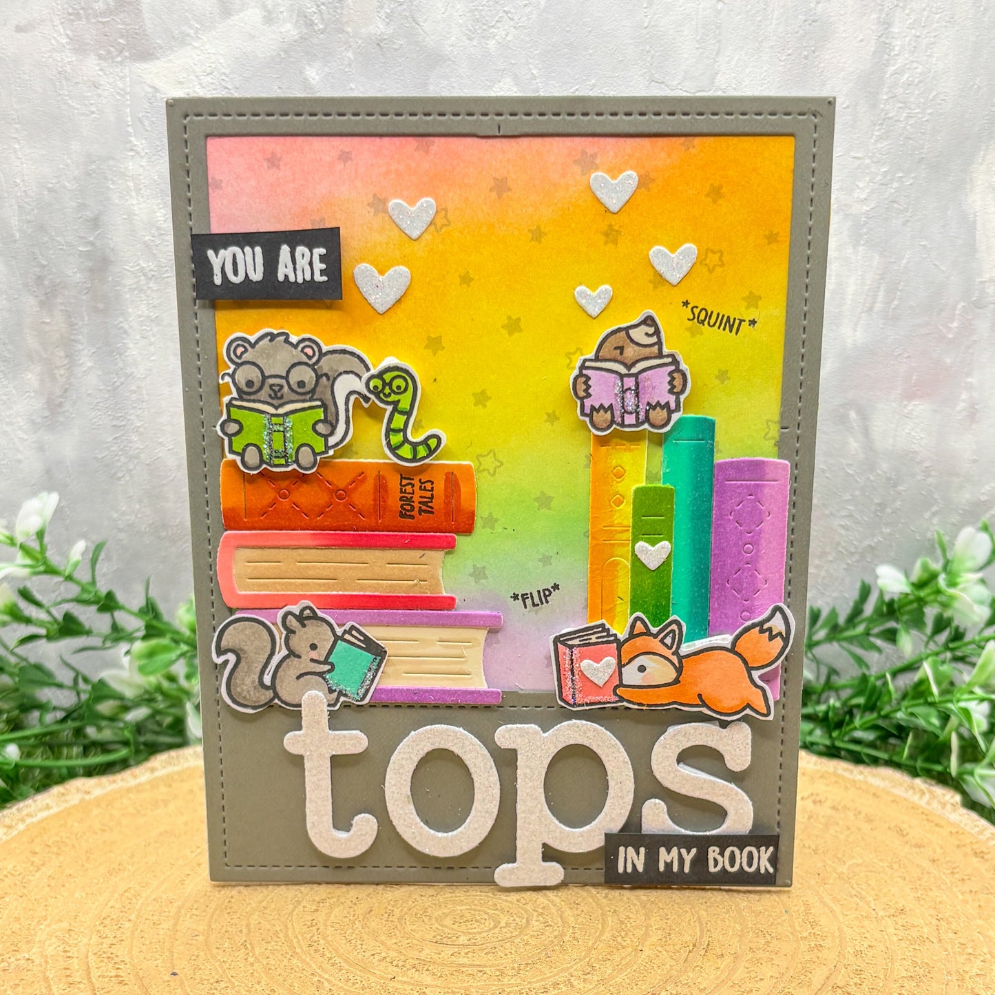 You Are Tops In My Book Handmade Card
