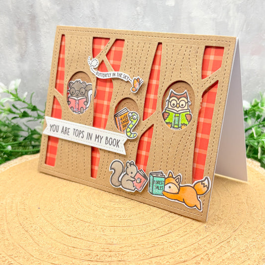You Are Tops In My Book Woodland Animals Handmade Card-1