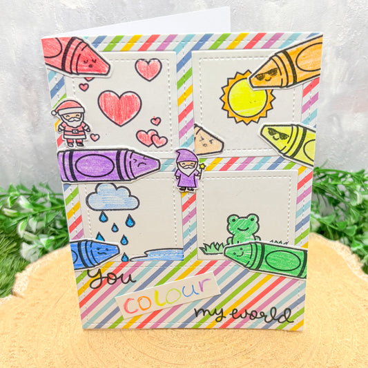 You Colour My World Handmade Card-1