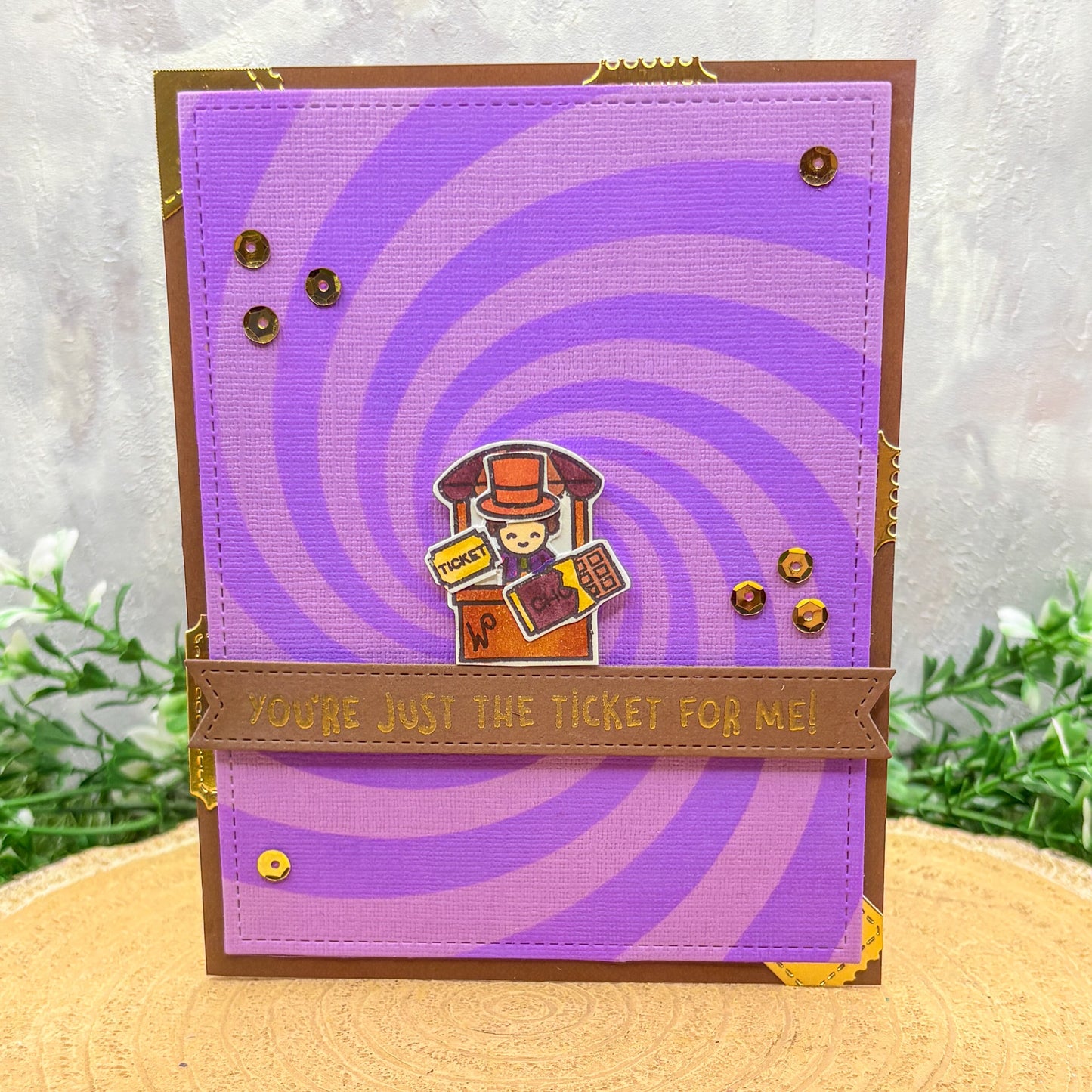 You're Just The Ticket For Me Handmade Character Card