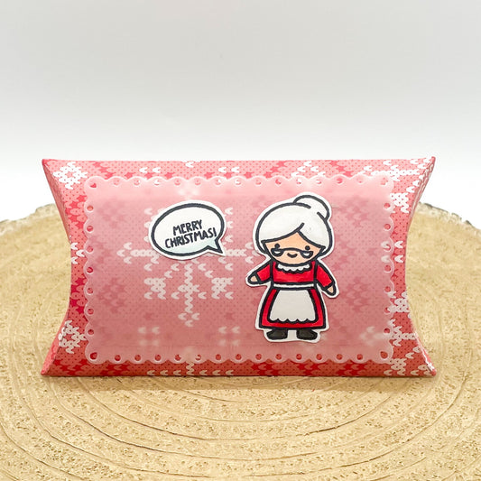 Mrs Claus Handmade Christmas Pillow Gift Box