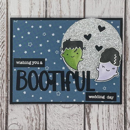 BOOtiful Halloween Wedding Themed Handmade Card