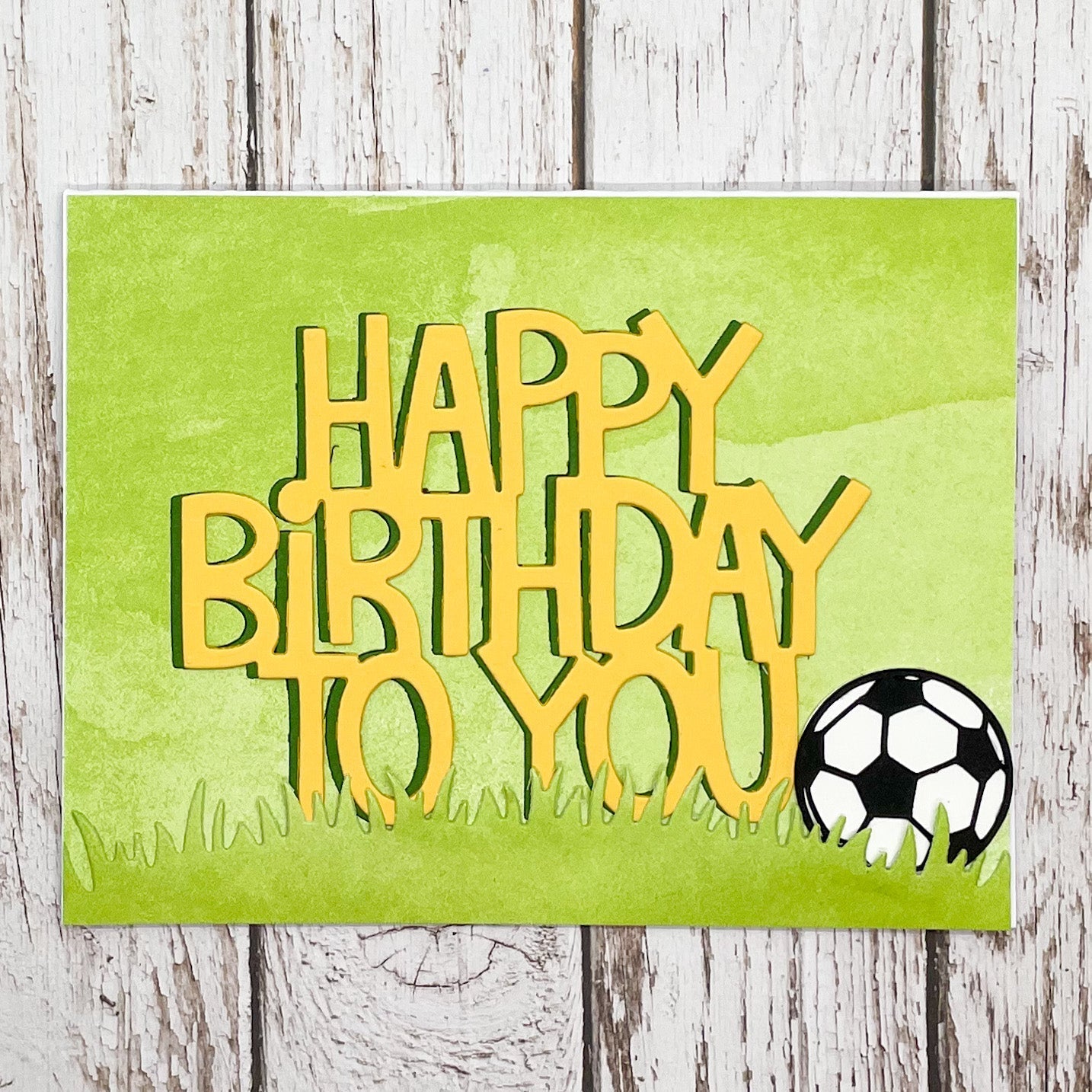 Football Team Themed Handmade Birthday Card (Choose You