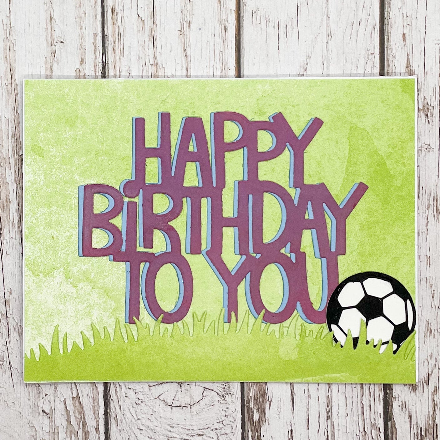 Football Team Themed Handmade Birthday Card (Choose You