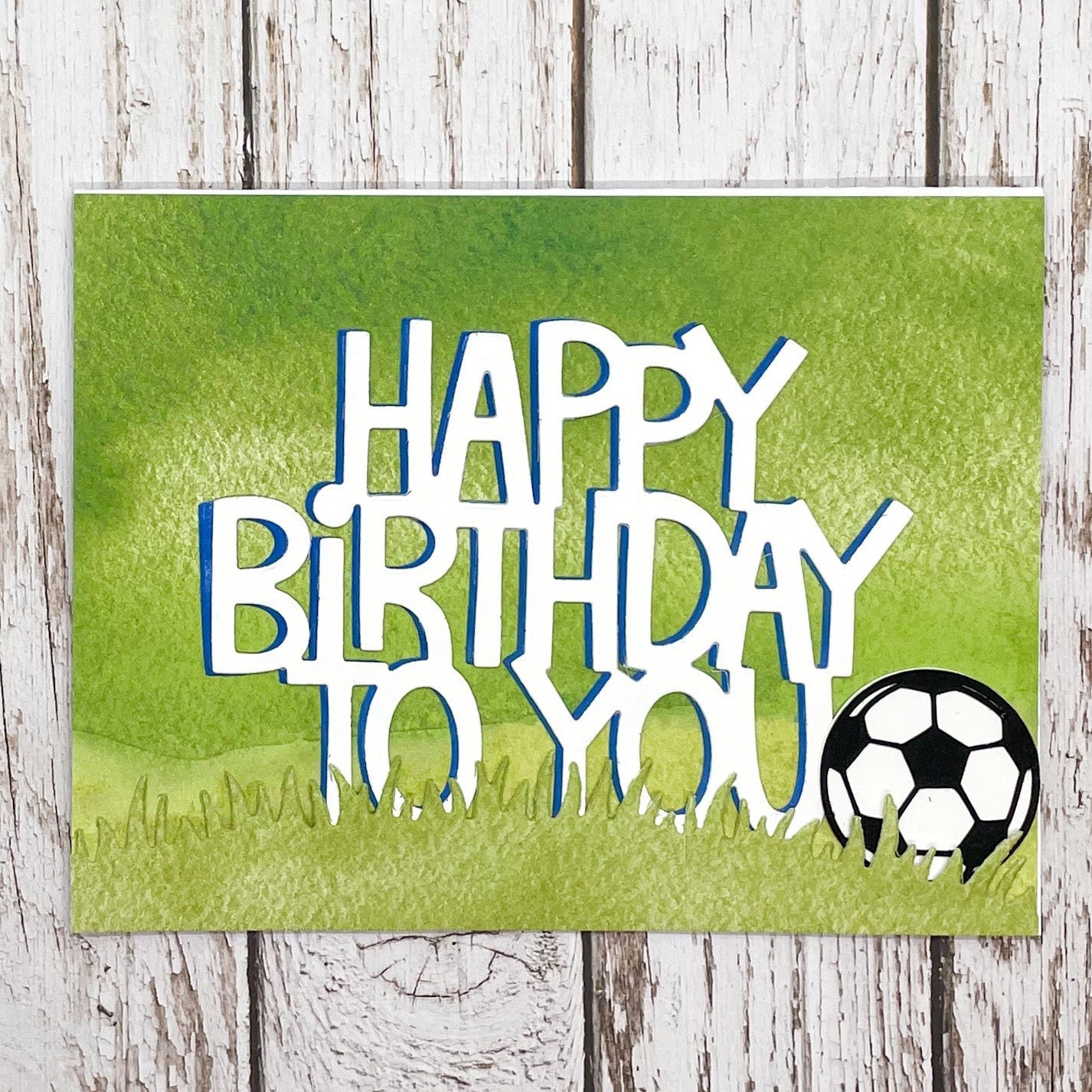 Football Team Themed Handmade Birthday Card (Choose You