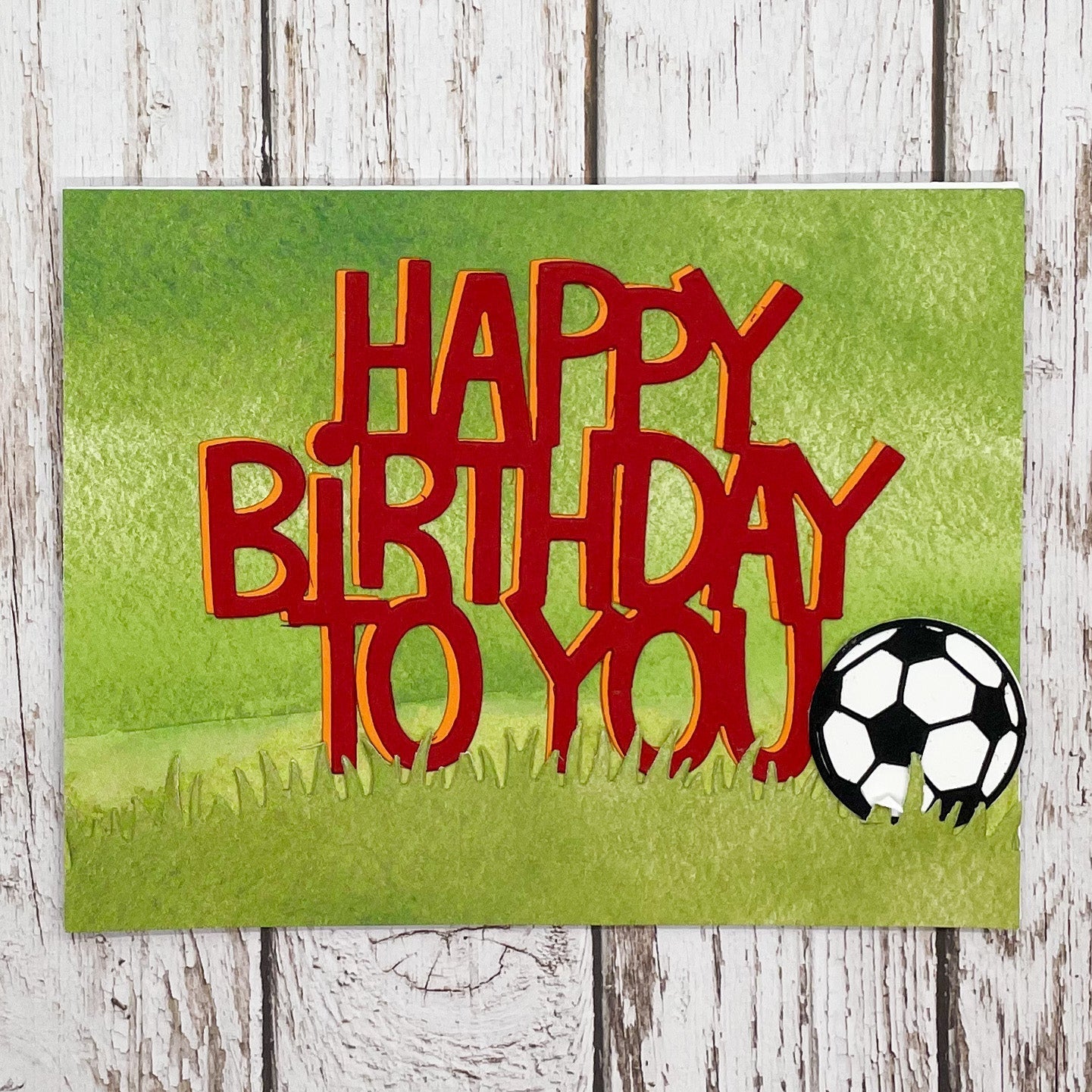 Football Team Themed Handmade Birthday Card (Choose You