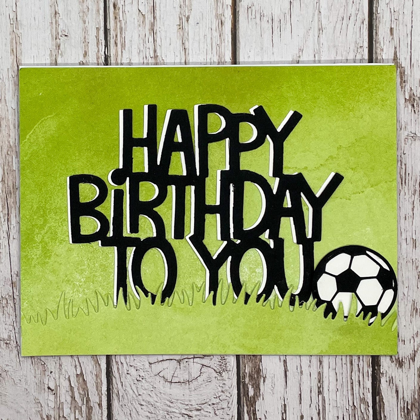 Football Team Themed Handmade Birthday Card (Choose You