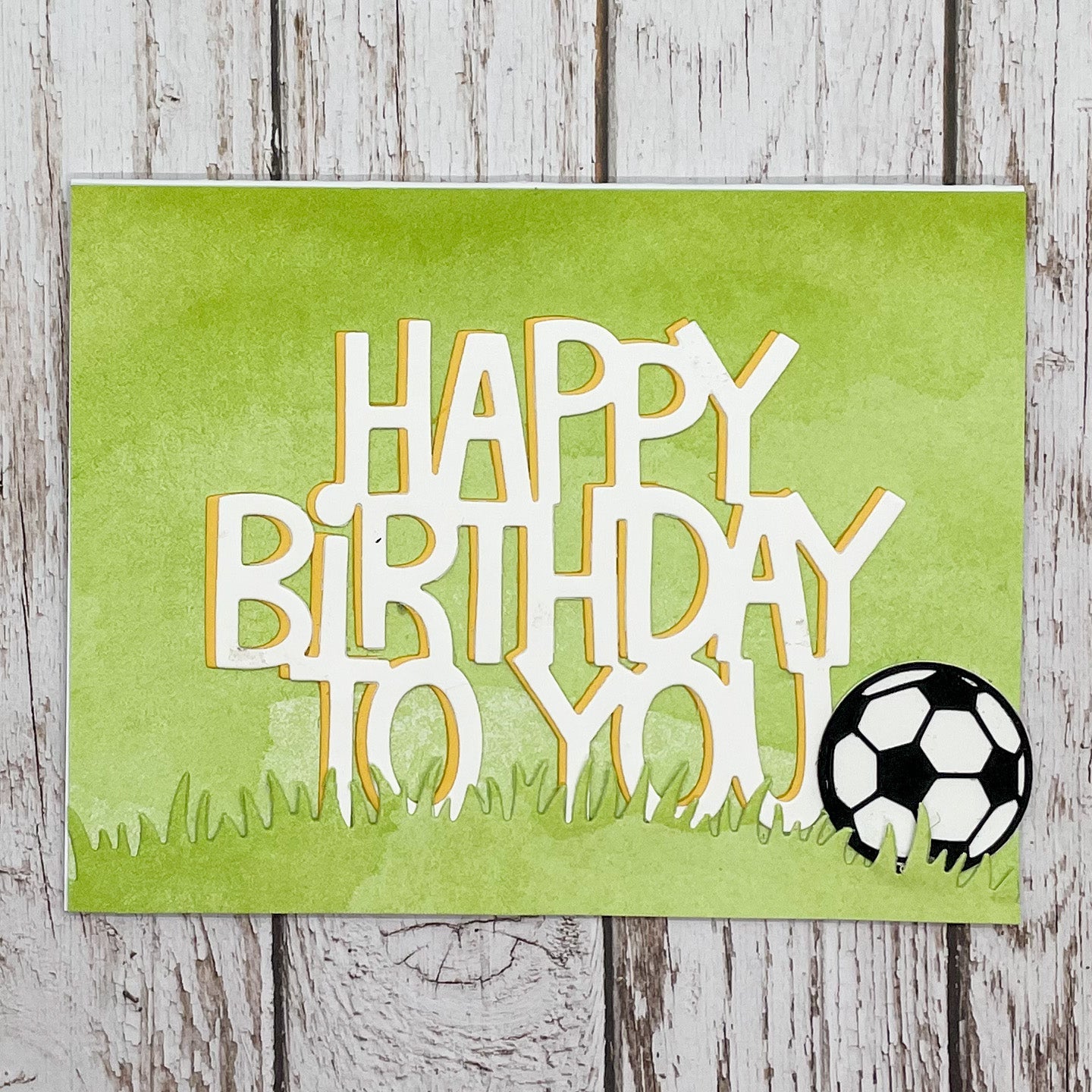 Football Team Themed Handmade Birthday Card (Choose You
