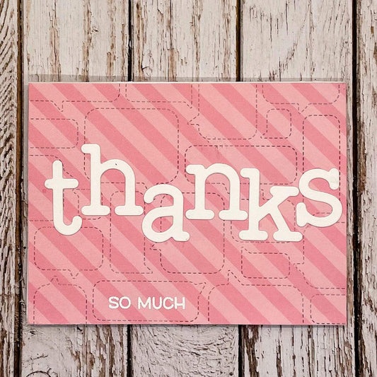 Pink ¢‚¬„¢Thanks So Much¢‚¬„¢ Handmade Thank You Card
