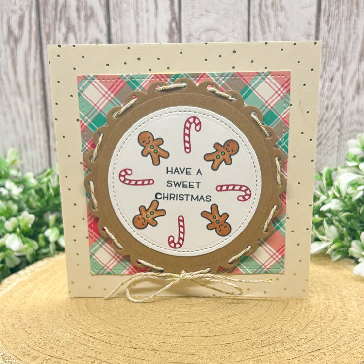 Have A Sweet Christmas Gingerbread Men Handmade Christmas Card