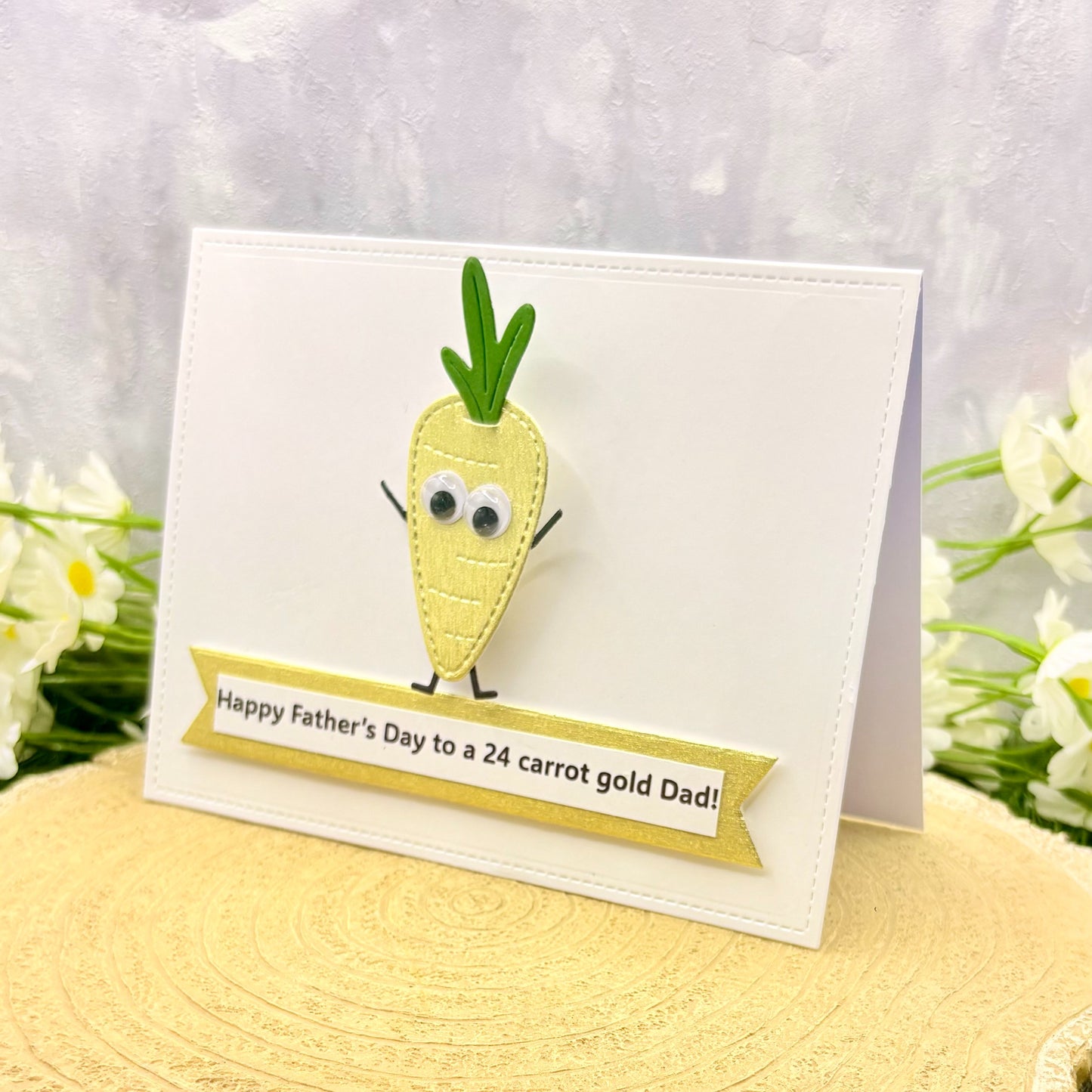 24 Carrot Dad Joke Handmade Father's Day Card-1