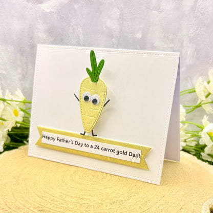 24 Carrot Dad Joke Handmade Father's Day Card-1