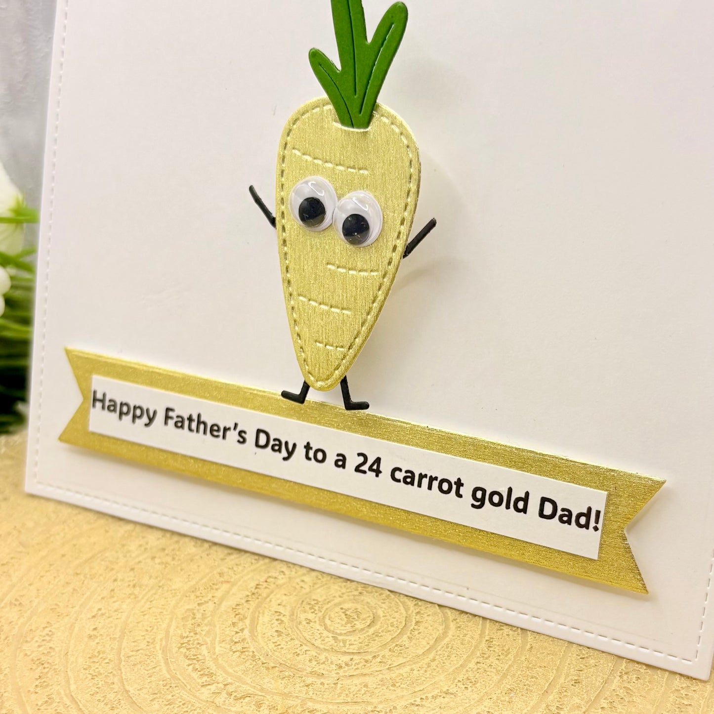 24 Carrot Dad Joke Handmade Father's Day Card-2