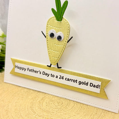 24 Carrot Dad Joke Handmade Father's Day Card-2