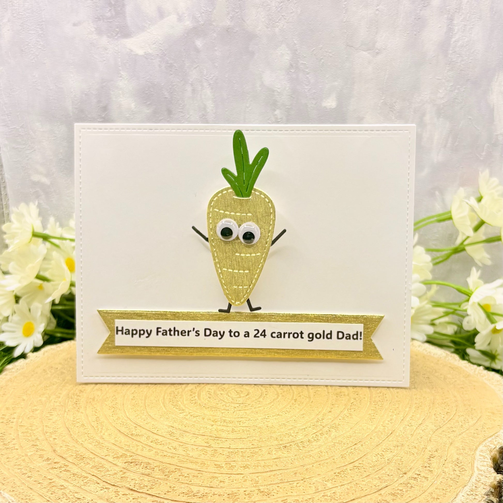 24 Carrot Dad Joke Handmade Father's Day Card