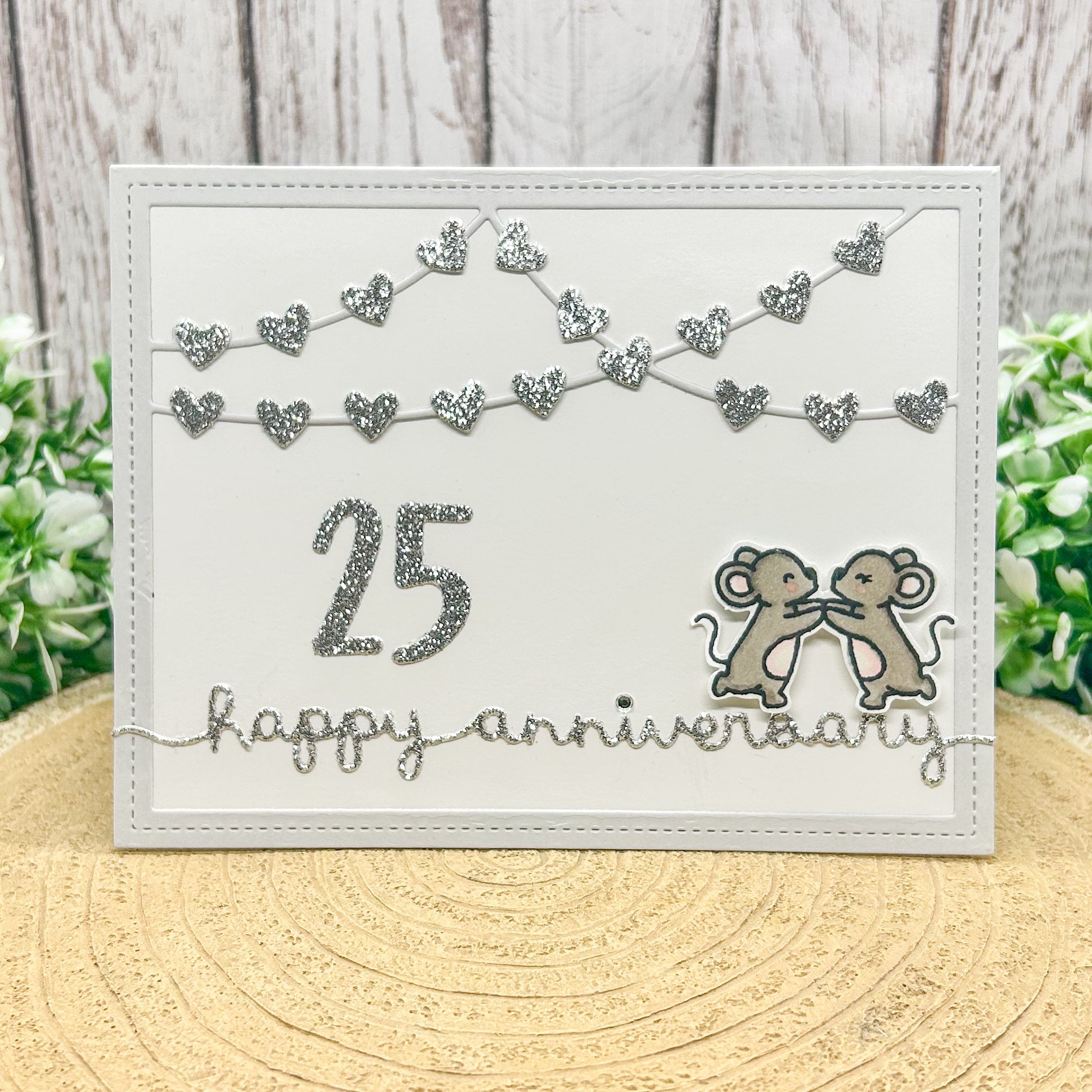 25th Wedding Anniversary Handmade Card