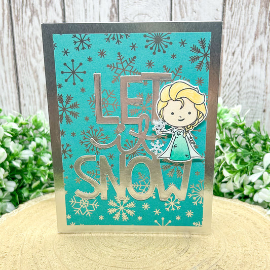 Snow Queen Let It Snow Handmade Character Christmas Card